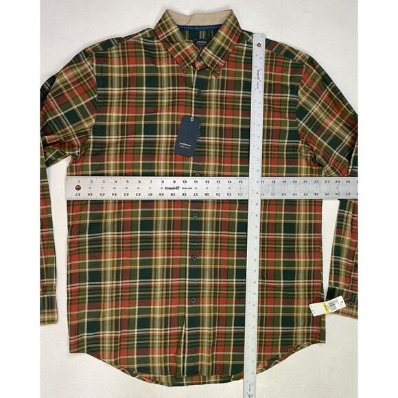 ARROW Plaid Button Up Shirt Men Medium Green Long Sleeve NWT - Picture 5 of 5